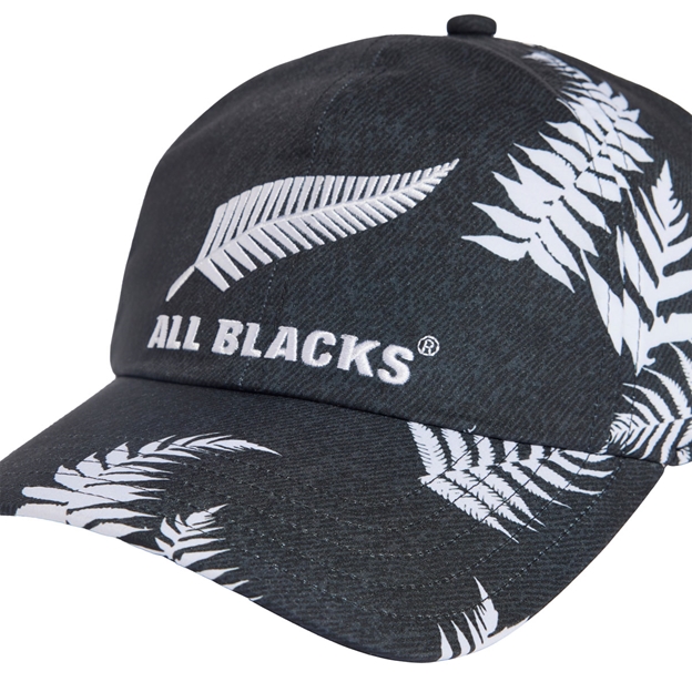 All Blacks Adults 'Greatest Rivalry' Denim Cap 26/27 All Black - Fern Close-up