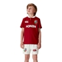 British and Irish Lions Junior Short Sleeve Classic Rugby Shirt - Red - Model Front Full 