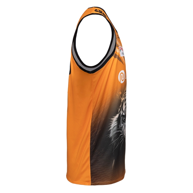 Wests Tigers Mens Training Singlet 2026 Orange - Side
