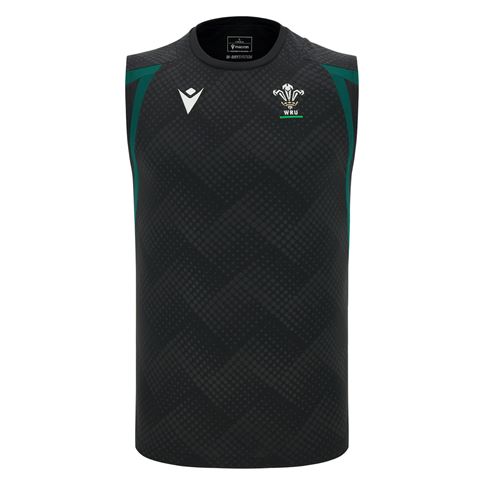 Wales Mens Training Vest 26/27 Black - Front View