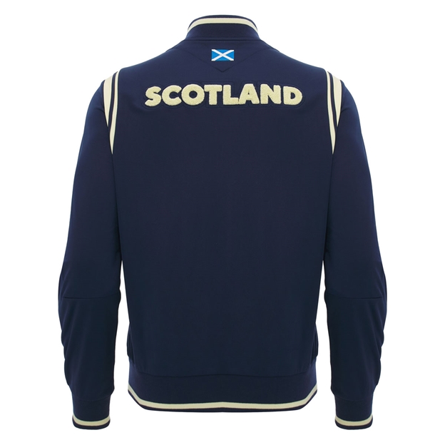 Scotland Mens Anthem Jacket 26/27 Navy and Sand - Back View