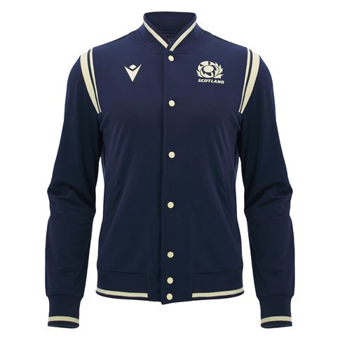 Scotland Mens Anthem Jacket 26/27 Navy and Sand - Front View