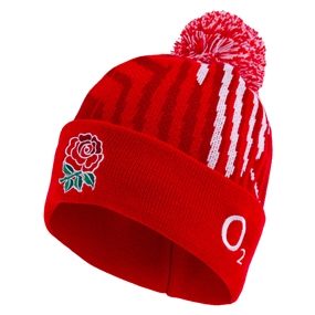 England Bobble Hat 26/27 Red - Front