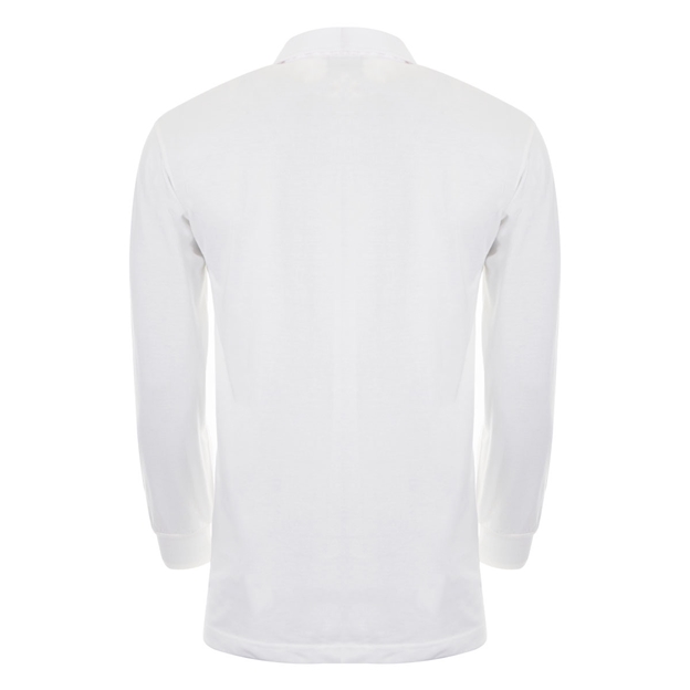 England Adults Classic XV Rugby Shirt Long Sleeve White - Back