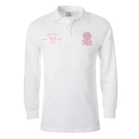 Womens World Cup England Adults Classic Rugby Shirt White - Front