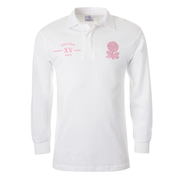 Womens World Cup England Adults Classic Rugby Shirt White - Front