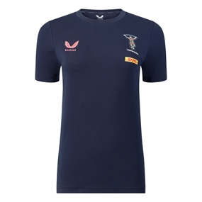 Harlequins Womens Off Pitch T-Shirt 26/27 Navy - Front View