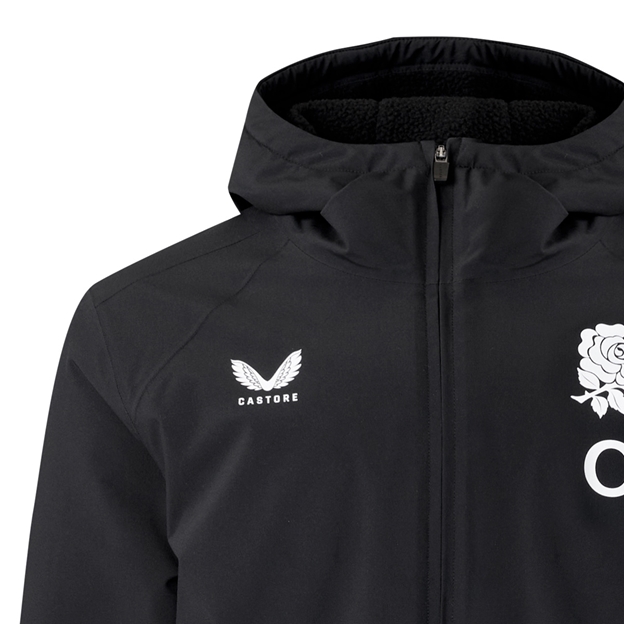 England Adults Performance Thermal Robe 26/27 Castore Black - Castore Logo Close-up