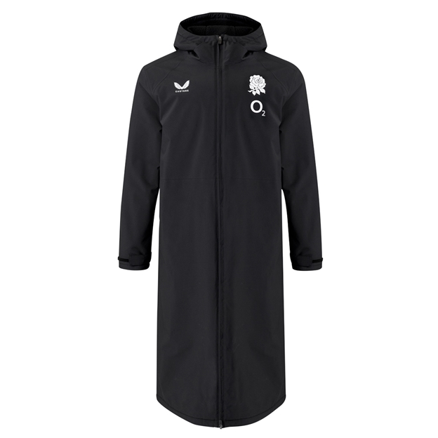 England Adults Performance Thermal Robe 26/27 Castore Black - Front View