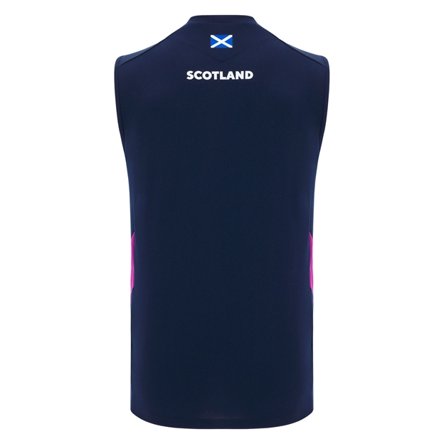 Scotland Mens Training Vest 25/26 Navy - Back