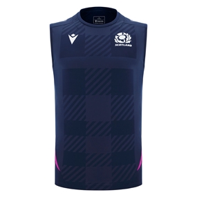 Scotland Mens Training Vest 25/26 Navy - Front