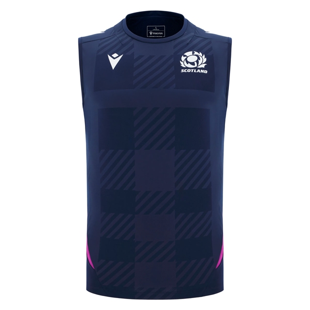 Scotland Mens Training Vest 25/26 Navy - Front