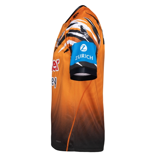 Wests Tigers Mens Home Rugby Shirt 2026 Orange - Side View