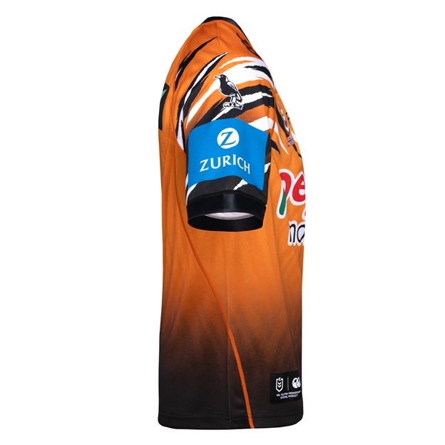 Wests Tigers Mens Home Rugby Shirt 2026 Orange - Side View