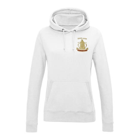 England Womens Cup Winners 2025 Classic Pullover Hoodie White - Front