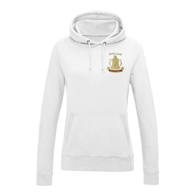 England Womens Cup Winners 2025 Classic Pullover Hoodie White - Front