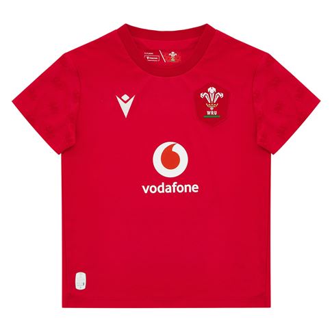 Wales Infants Home Rugby Shirt 26/27 Red - Front View