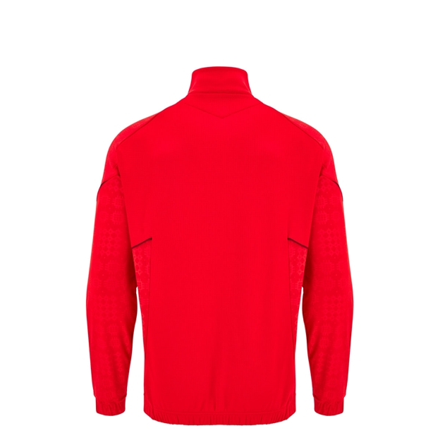 Wales Junior Travel Quarter Zip Fleece 25/26 Red - Back