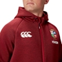 British and Irish Lions Mens Everest Hoody Red - Model Close-up 