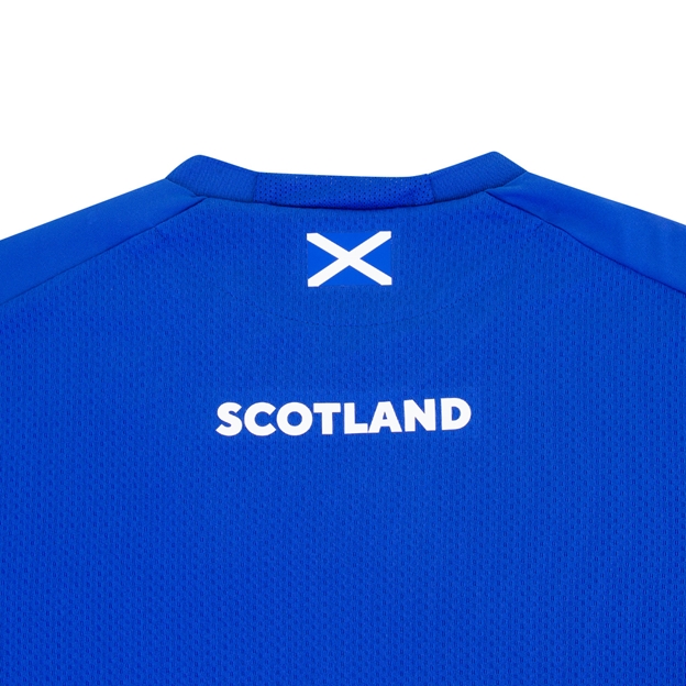 Scotland Mens Training Gym T-Shirt Royal 2023 - Detail