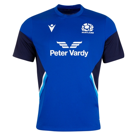 Scotland Mens Training Gym T-Shirt Royal 2023 - Front