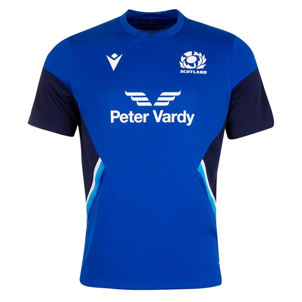 Scotland Mens Training Gym T-Shirt Royal 2023 - Front