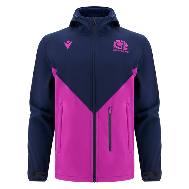 Scotland Mens Softshell Jacket 25/26 Navy/Purple - Front
