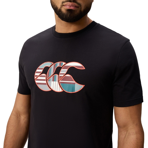 Canterbury Mens Uglies T-Shirt Black - Model Front Close-up