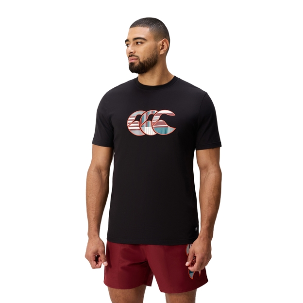 Canterbury Mens Uglies T-Shirt Black - Model Front View