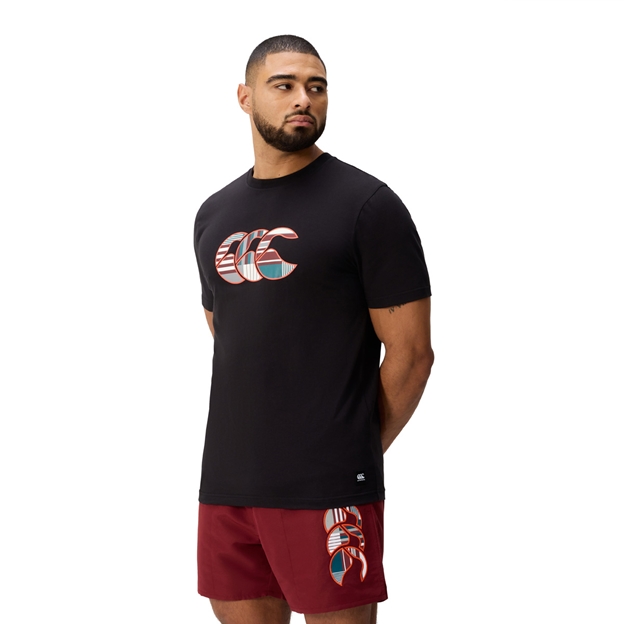 Canterbury Mens Uglies T-Shirt Black - Model Side View