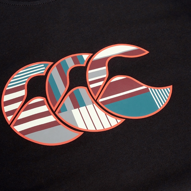 Canterbury Mens Uglies T-Shirt Black - CCC Logo Close-up