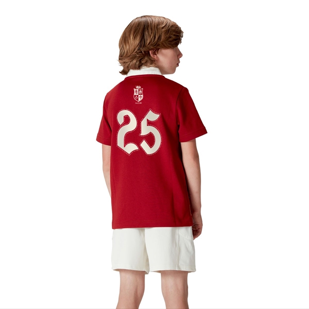 British and Irish Lions Winners Junior Rugby Shirt Red - Model Back