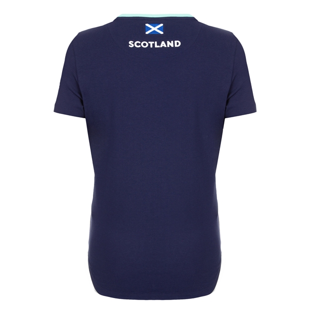Scotland Womens Cotton Shirt Navy 2025 Back