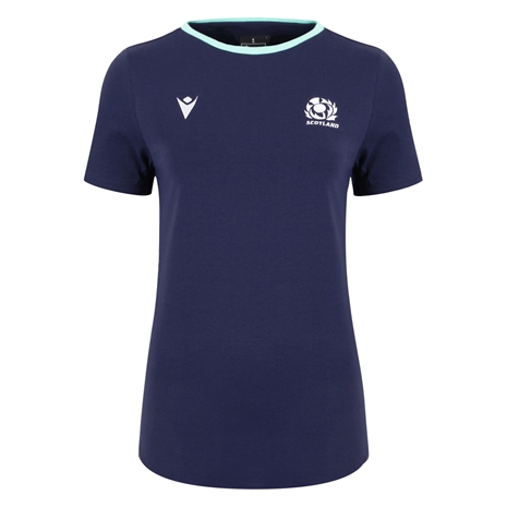 Scotland Womens Cotton Shirt Navy 2025 Front
