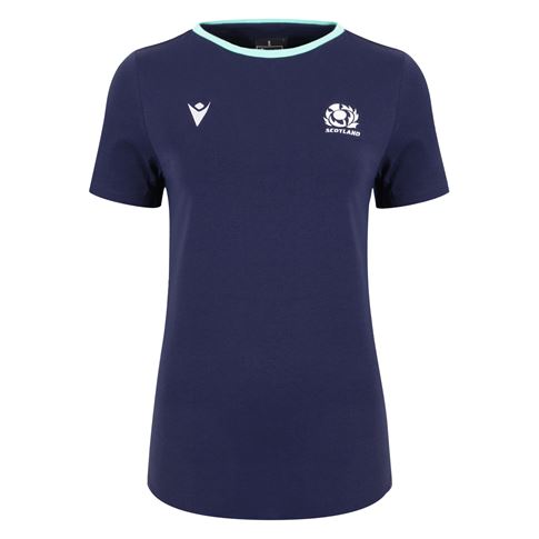 Scotland Womens Cotton Shirt Navy 2025 Front Scotland Womens Cotton Shirt Navy 2025 Front