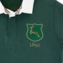 South Africa Mens Heavyweight Rugby Shirt Bottle Green - Crest 