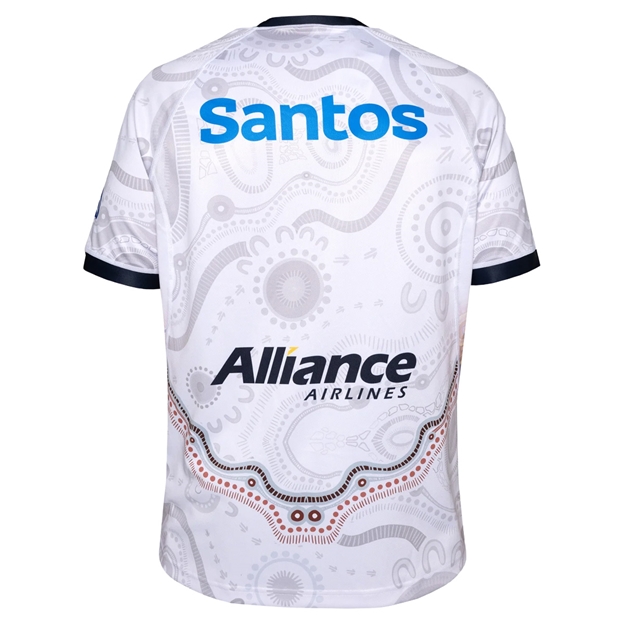Queensland Reds Mens Indigenous Rugby Shirt 2026 White - Back