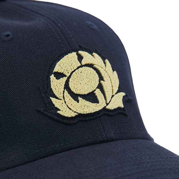 Scotland Baseball Cap 26/27 Navy and Sand - SRU Thistle Detail