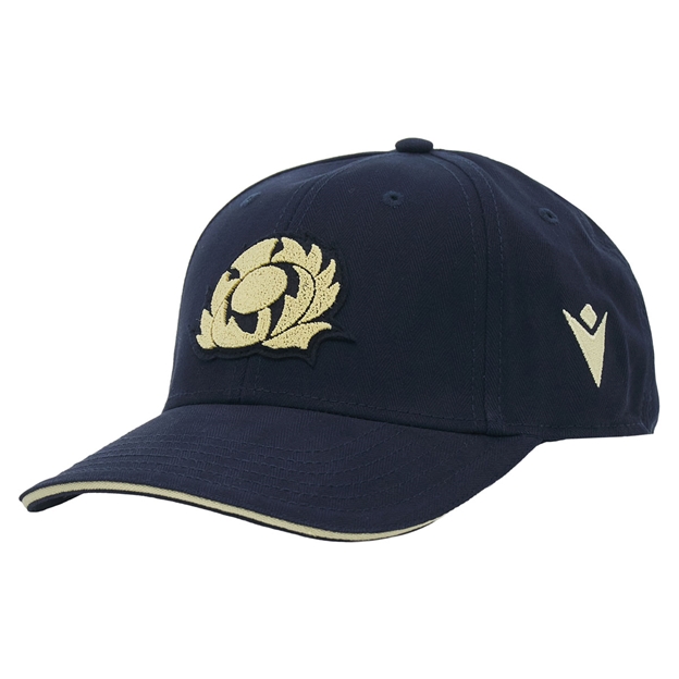 Scotland Baseball Cap 26/27 Navy and Sand - Front View