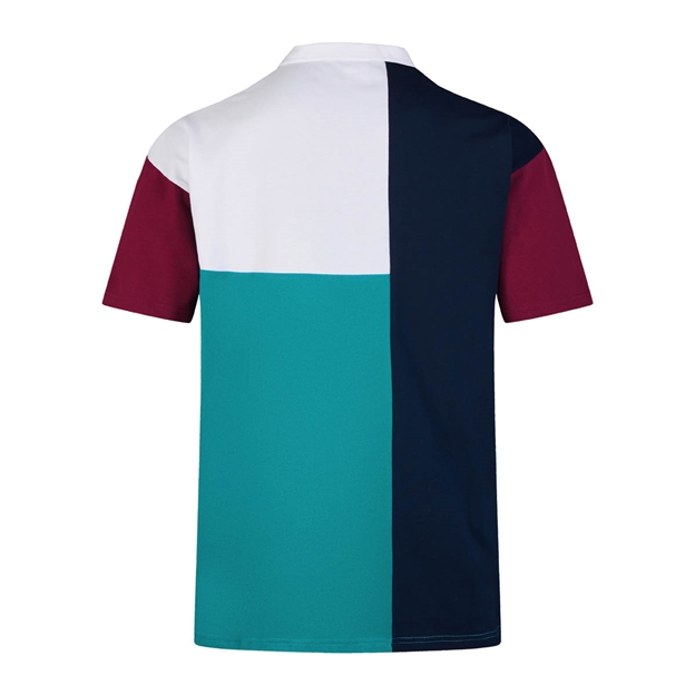 Canterbury Mens Harlequin Rugby Shirt Short Sleeve Multi - Back