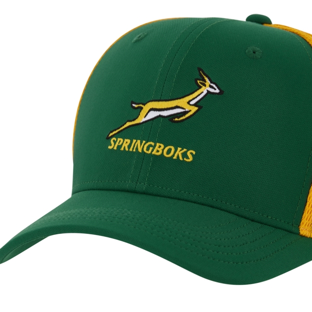 South Africa Springboks Adults Trucker Cap 26/27 Gorge Green - Close-up View