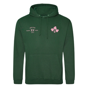 Womens World Cup Ireland Mens Classic Hoodie Bottle Green - Front