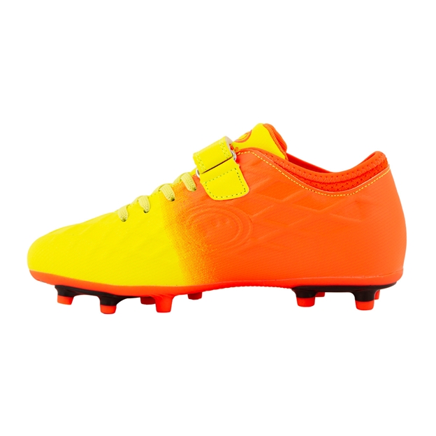 Optimum Kids Ignisio Easy Fasten Moulded Stud Firm Ground Boots Yellow/Orange - Instep