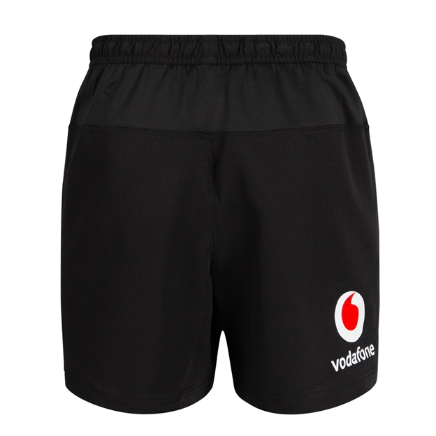 Wales Mens Training Rugby Shorts 26/27 Black - Back View