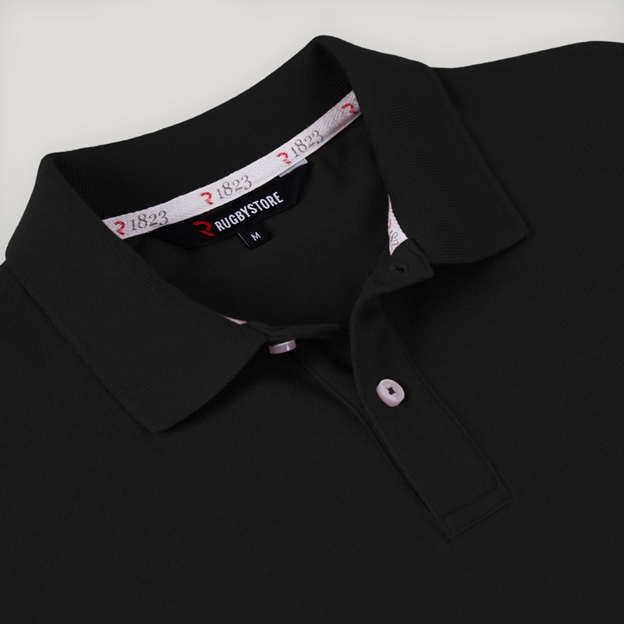 New Zealand 1884 Heritage Pure Cotton Polo - Black