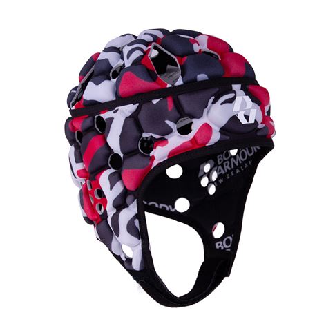Body Armour Ventilator Headguard Red Camo - Front Body Armour Ventilator Headguard Red Camo - Front