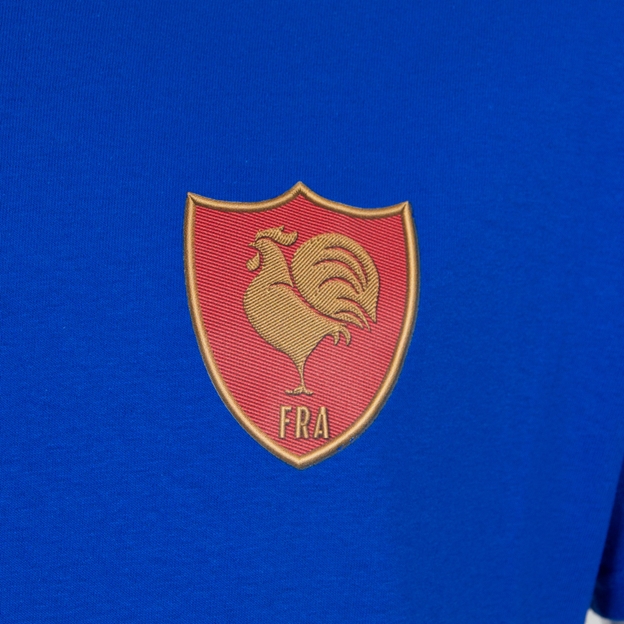 France Kids Classic Printed T-Shirt Royal - Crest Close-up
