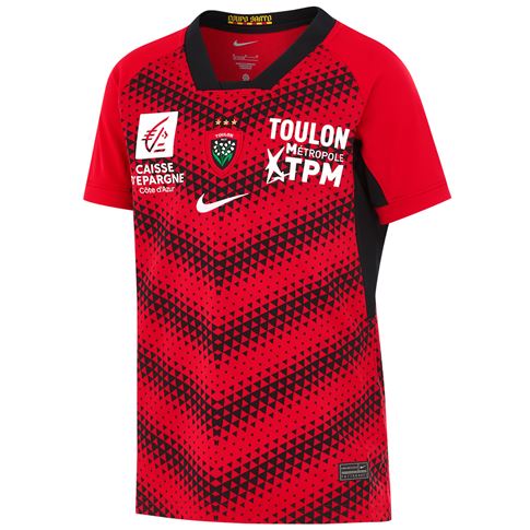 RC Toulon Kids Home Rugby Shirt 25/26 Red - Front RC Toulon Kids Home Rugby Shirt 25/26 Red - Front