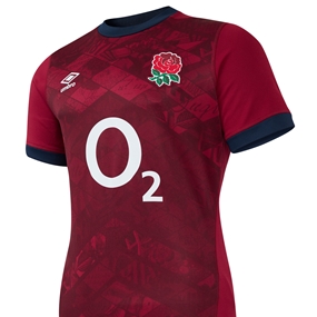 England Mens Away Rugby Shirt - Short Sleeve 2025 - Front