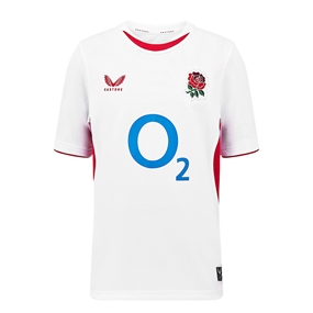 Red Roses Kids Home Rugby Shirt 25/26 White - Front